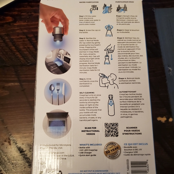 CrazyCap Water Bottle - Picture 2 of 5